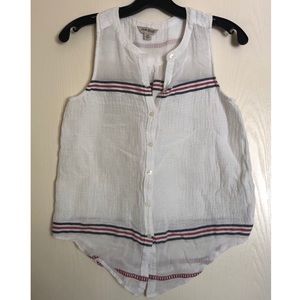 Lucky Brand Sleeveless Button Down Shirt
